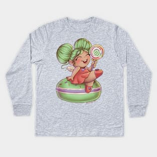 Sugar Plump Fairy Macaroon Sweet Treat Kids Long Sleeve T-Shirt